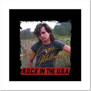 Retro Portrait Mellencamp Rock In The USA Posters and Art